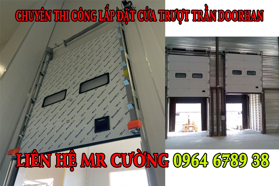 Chuyên thi công lắp đặt cửa trượt trần DoorHan